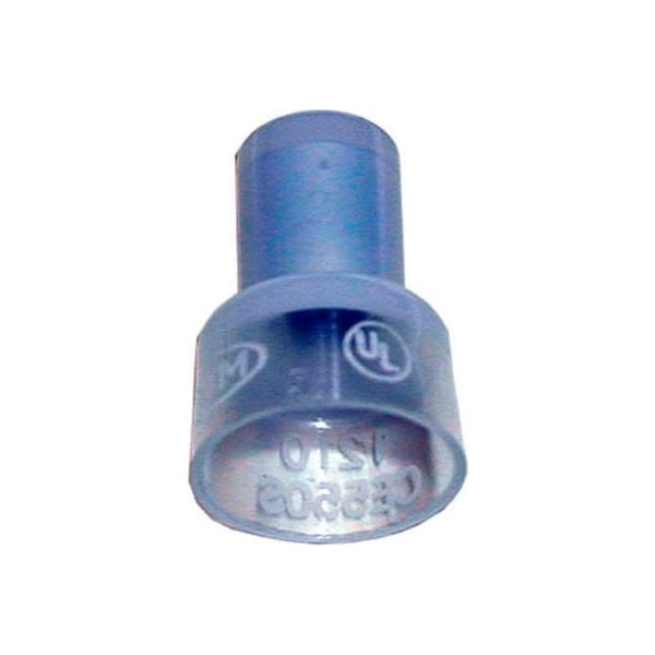 Allpoints 85-1028 Clear Tin Plated Copper Closed End Connector; Wire Gauge: 10 - 100/Box